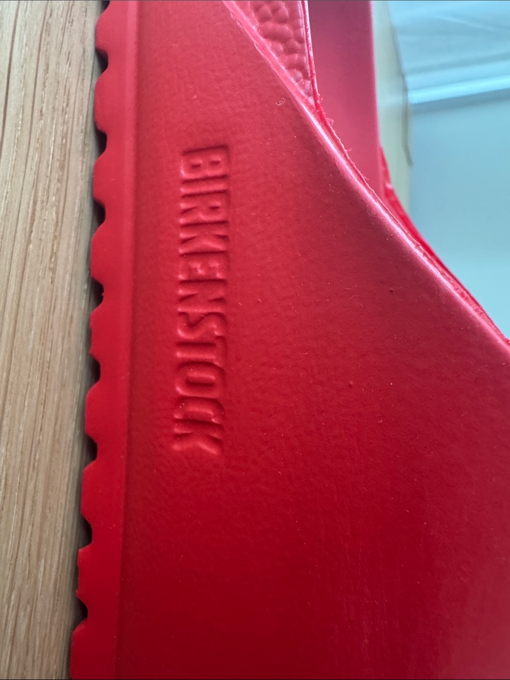 NWT Birkenstock Arizona Bright Red Two-Strap EVA Sandals - Picture 5 of 7
